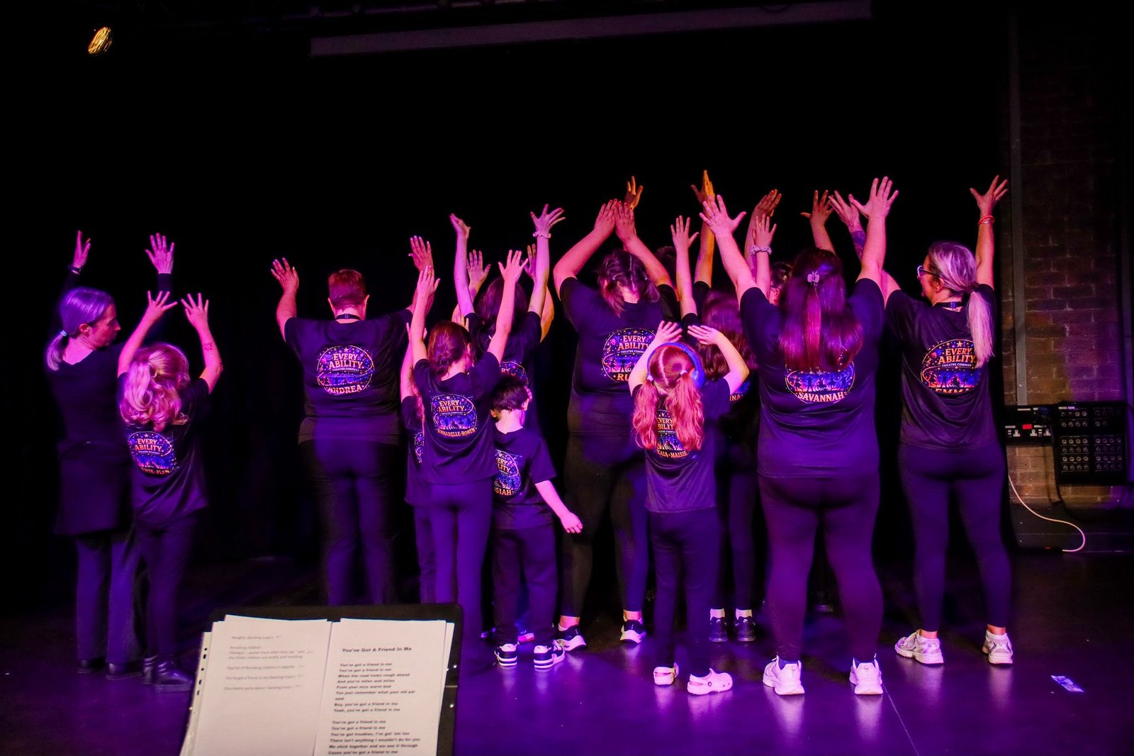 Young performers taking part in Every Ability Theatre Company